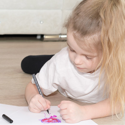 Preschool Girl Drawing